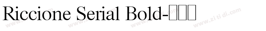 Riccione Serial Bold字体转换 Riccione Serial Bold字体转换